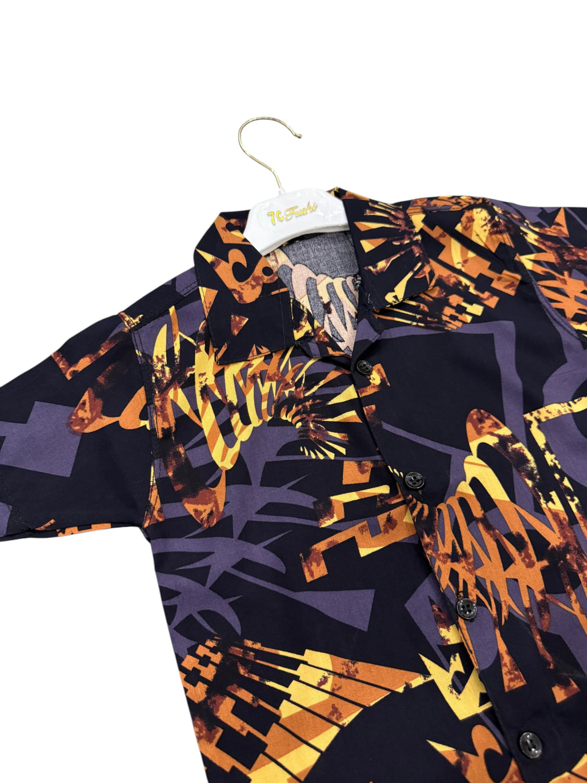 KID'S PREMIUM SUMMER STONE LILEN BLACK PURPLE SHINE TRACKSUIT FOR BOY & GIRL